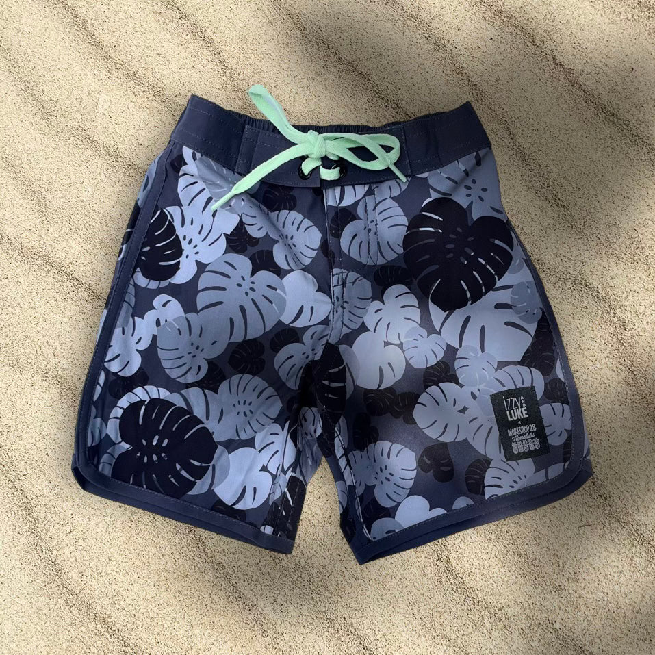 MONSTERA CAMO KEIKI BOARD SHORTS