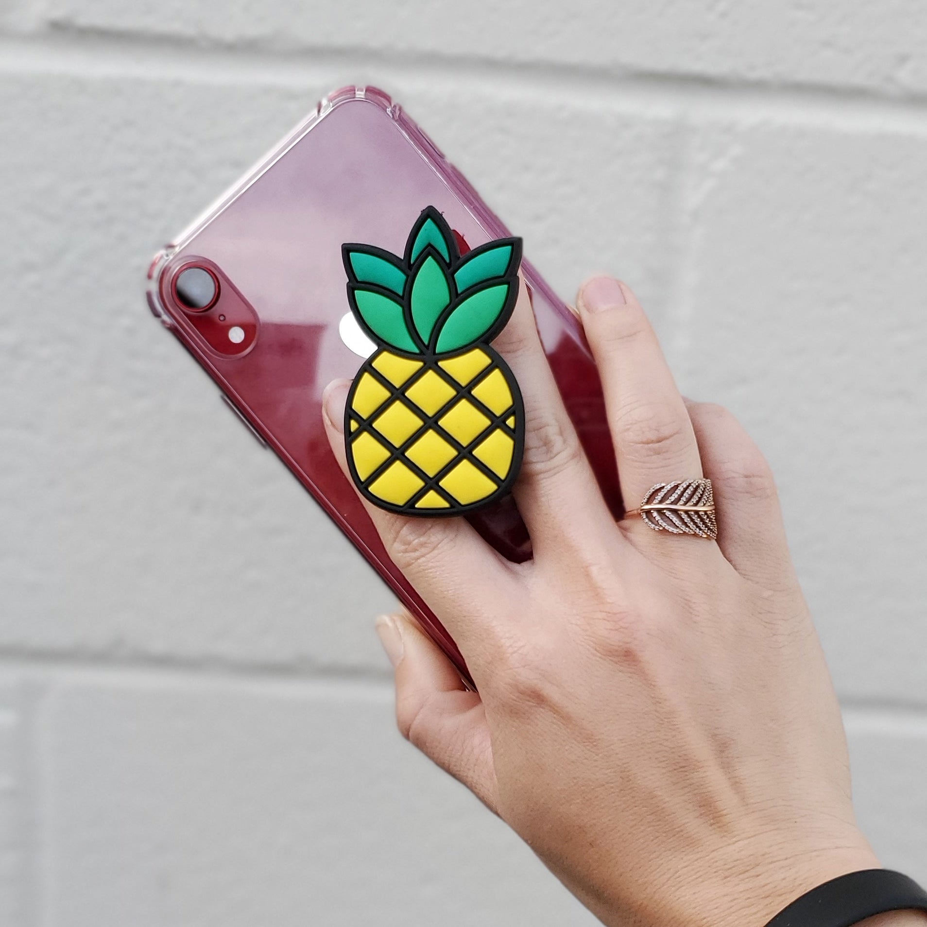 SILICONE PINEAPPLE PHONE GRIP STAND