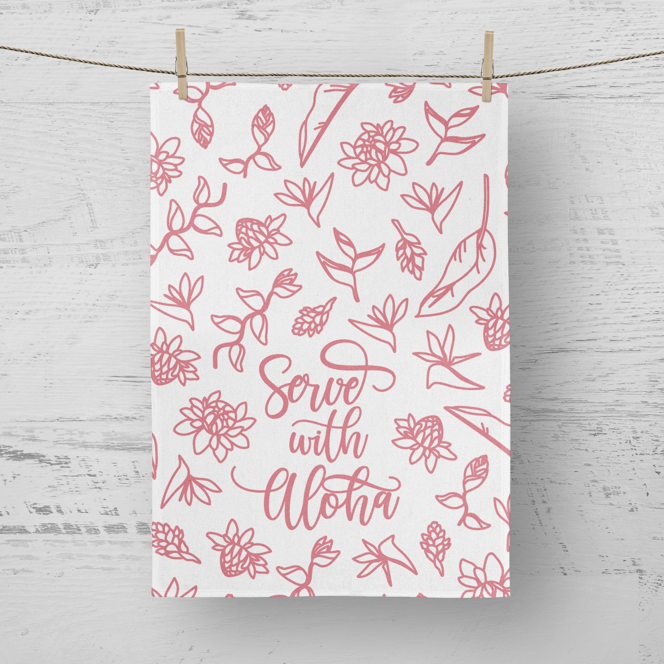 SERVE WITH ALOHA DISHCLOTH