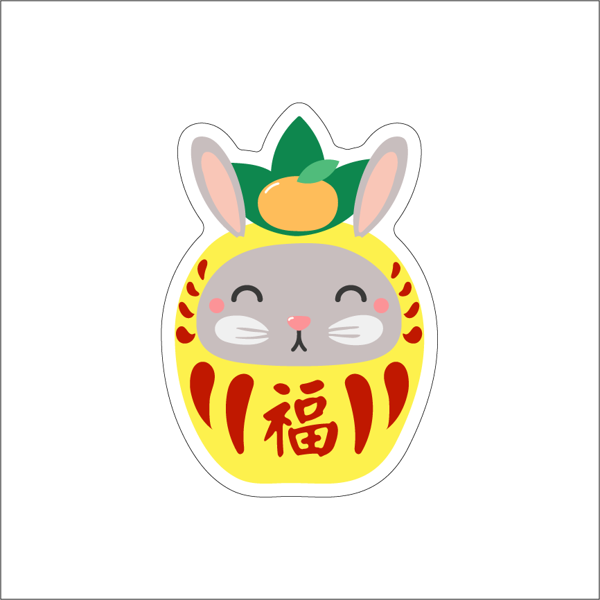 YEAR OF THE RABBIT - PINEAPPLE DARUMA
