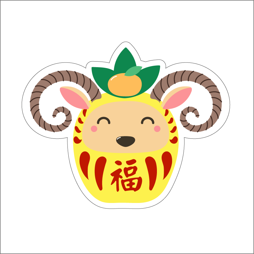 YEAR OF THE RAM - PINEAPPLE DARUMA