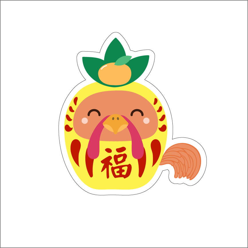 YEAR OF THE ROOSTER - PINEAPPLE DARUMA