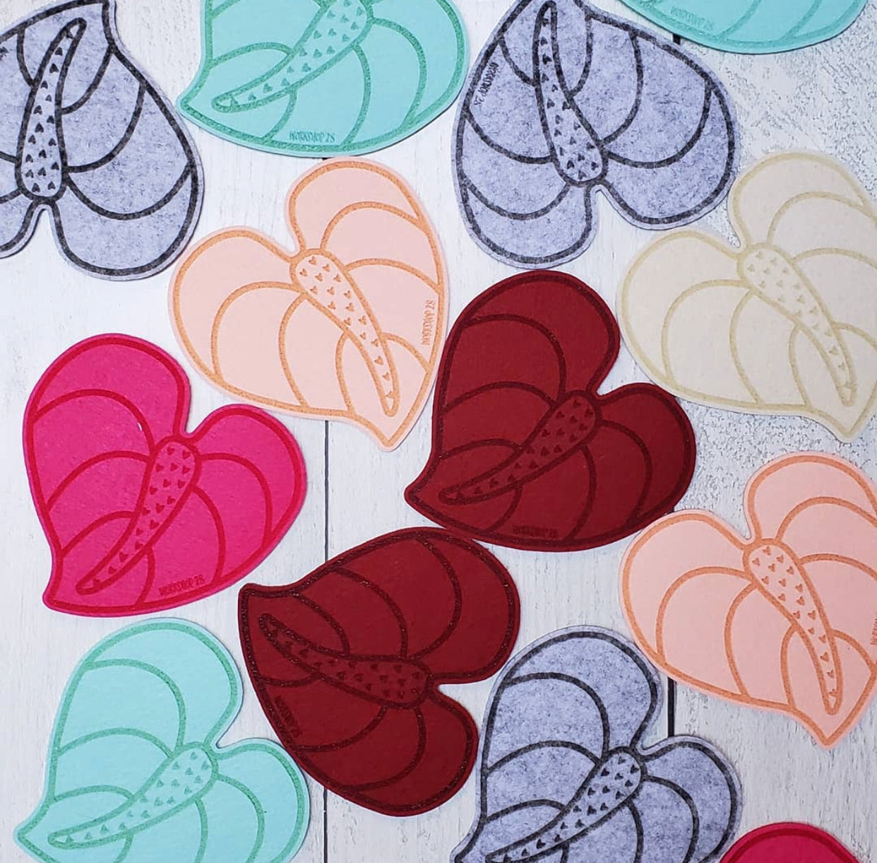 ANTHURIUM FELT COASTER