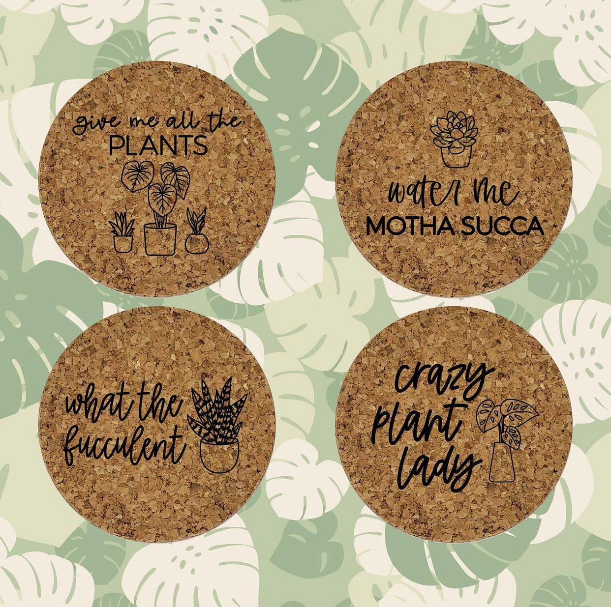 PLANT CRAZY COASTER SET