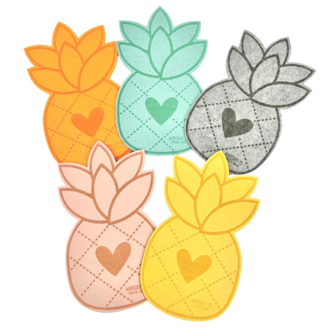PINEAPPLE HEART FELT TRIVET