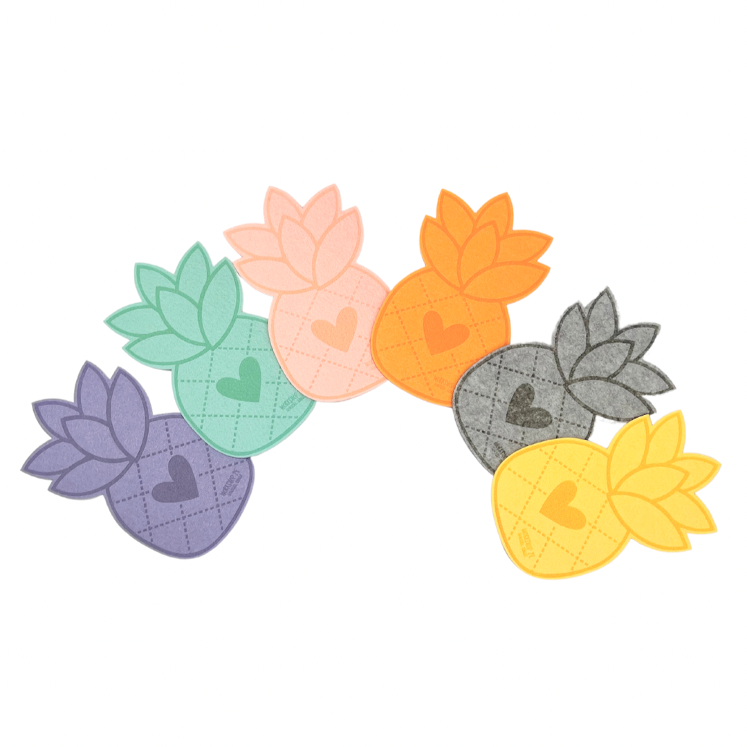 PINEAPPLE HEART FELT COASTER