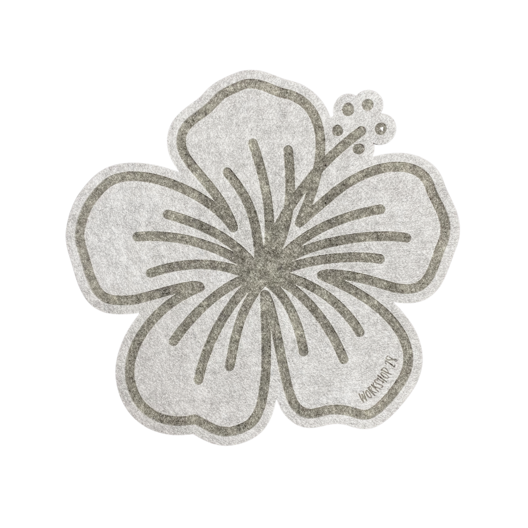 HIBISCUS FELT TRIVET