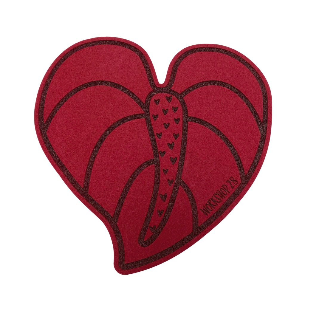 ANTHURIUM FELT TRIVET
