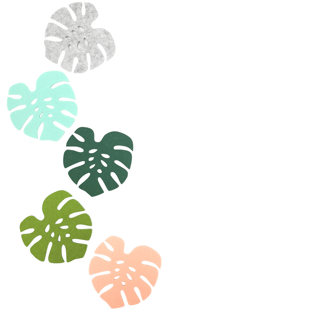 MONSTERA FELT COASTER