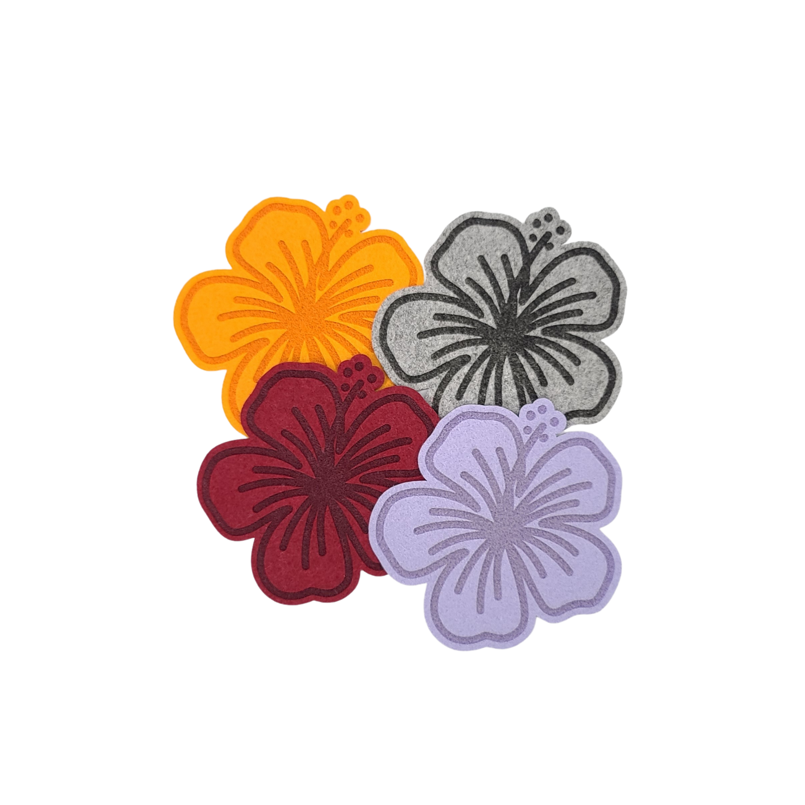 HIBISCUS FELT COASTER